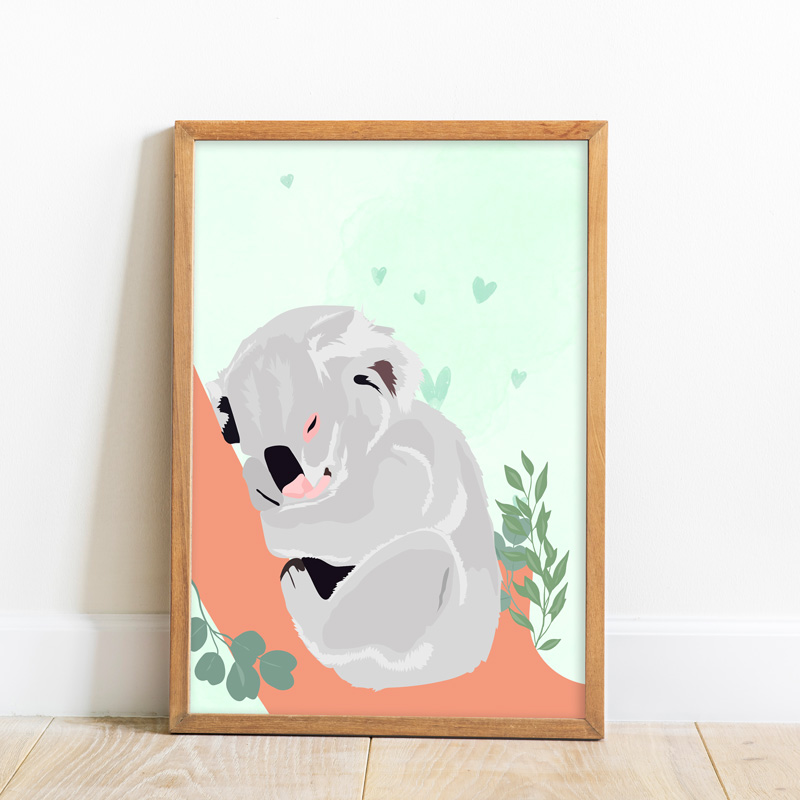 affiche koala chambre enfant