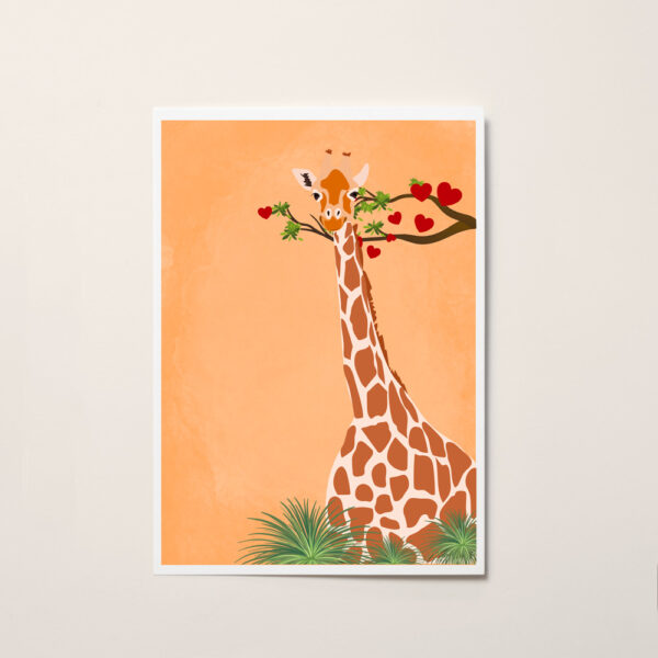 Affiche girafe