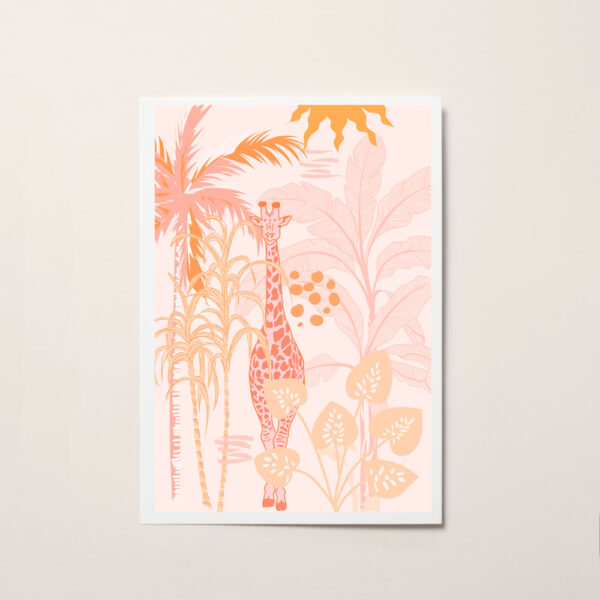 affiche girafe decorative